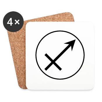 SAGITTARIUS ZODIAC SIGN! - Coasters (set of 4) - white - Front