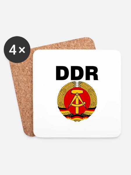 DDR - Untersetzer (4er-Set) - Weiß
