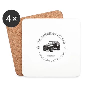 JEEP WRANGLER AMERICAN CA - Dessous de verre (lot de 4) - blanc - Devant