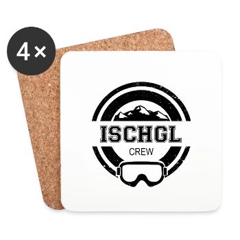 Ischgl Crew - Untersetzer (4er-Set) - Weiß - Vorne