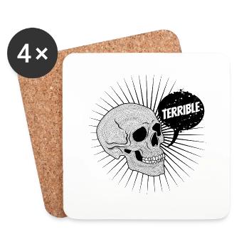 The terrible friends - Coasters (set of 4) - white - Front