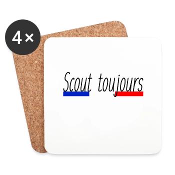 Scout toujours - Dessous de verre (lot de 4) - blanc - Devant
