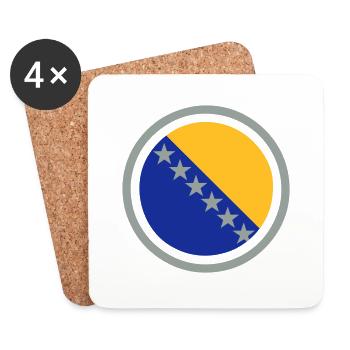 Bosnia Emblem - Coasters (set of 4) - white - Front