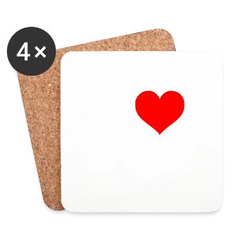 I Love Greece - Untersetzer (4er-Set) - Weiß - Vorne
