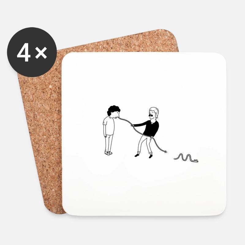 Pulling out of her - Coasters (set of 4) - white