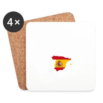 Spanien ich komme! - Untersetzer (4er-Set) - Weiß - Vorne