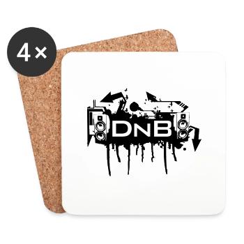 Drum and Bass - Dessous de verre (lot de 4) - blanc - Devant