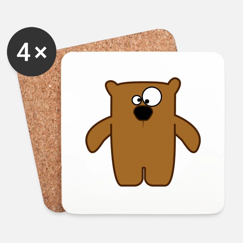 knuffel teddy - Untersetzer (4er-Set) - Weiß