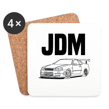 jdm car - Untersetzer (4er-Set) - Weiß - Vorne