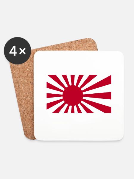 Rising Sun - Untersetzer (4er-Set) - Weiß