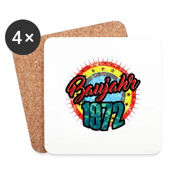 Geschenk für Baujahr 1972 - Untersetzer (4er-Set) - Weiß - Vorne