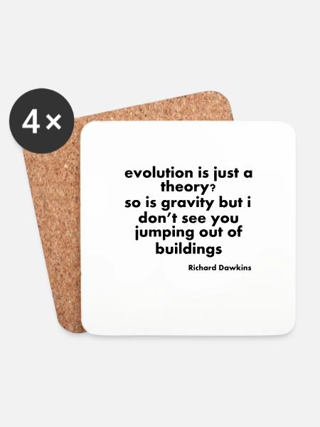 Evolution Zitate - Untersetzer (4er-Set) - Weiß