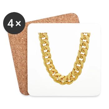My gold chain - Coasters (set of 4) - white - Front