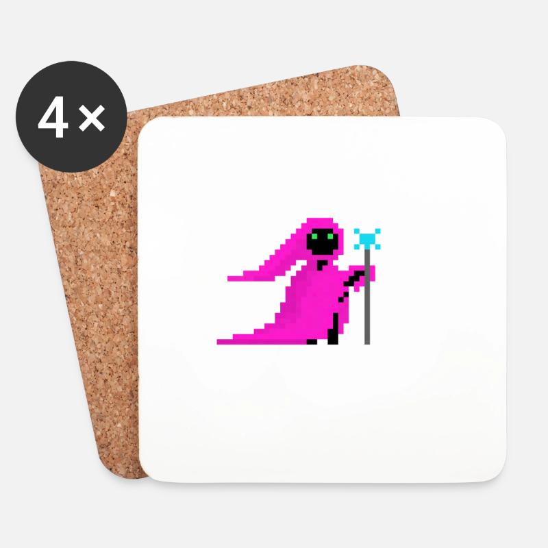 Magier rosa - Untersetzer (4er-Set) - Weiß