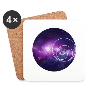 Cercle Galaxy - Dessous de verre (lot de 4) - blanc - Devant