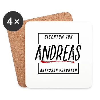 Andreas - Untersetzer (4er-Set) - Weiß - Vorne