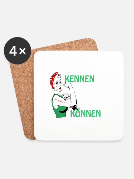 Die einen kennen mich die anderen können mich - Untersetzer (4er-Set) - Weiß