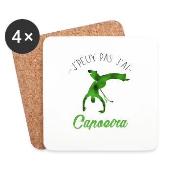 J'peux pas j'ai Capoeira - Dessous de verre (lot de 4) - blanc - Devant