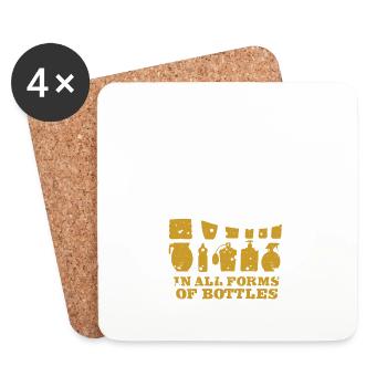 Beer lovers - Coasters (set of 4) - white - Front
