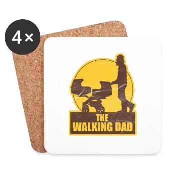 THE WALKING DAD VATERTAG - Untersetzer (4er-Set) - Weiß - Vorne