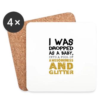 Dropped as a Baby - Untersetzer (4er-Set) - Weiß - Vorne