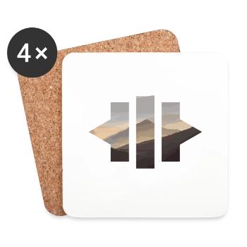 Geometric Mountains - Coasters (set of 4) - white - Front