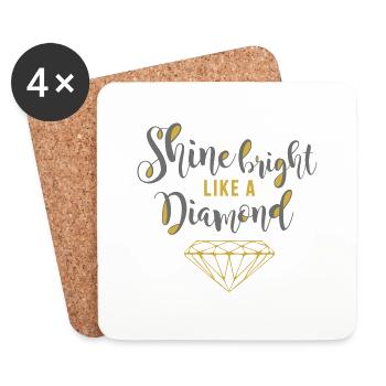 Shine Bright Diamond - Dessous de verre (lot de 4) - blanc - Devant