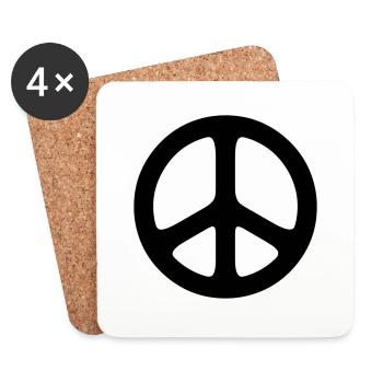 peace sign hippie - Untersetzer (4er-Set) - Weiß - Vorne