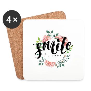 Smile it's sunna converted Muslim women - Coasters (set of 4) - white - Front