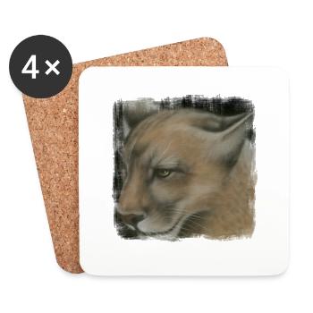 cougar - Coasters (set of 4) - white - Front