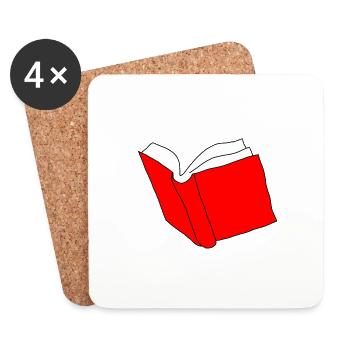 Buch - Untersetzer (4er-Set) - Weiß - Vorne