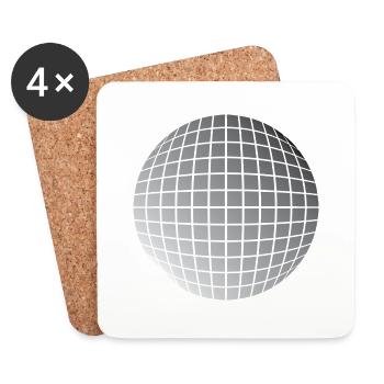 Disco ball - Coasters (set of 4) - white - Front