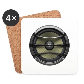 Music speaker - Coasters (set of 4) - white - Front
