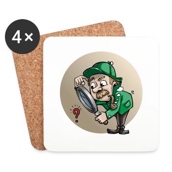 detective detective private investigationgator1 - Dessous de verre (lot de 4) - blanc - Devant