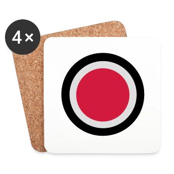 yourcolours3_vec_de - Untersetzer (4er-Set) - Weiß - Vorne
