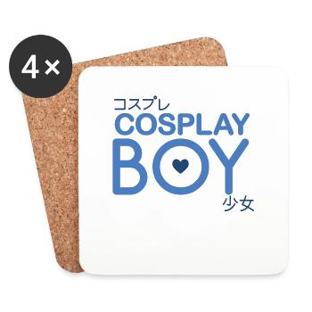 Cosplay Boy Geschenk - Untersetzer (4er-Set) - Weiß - Vorne