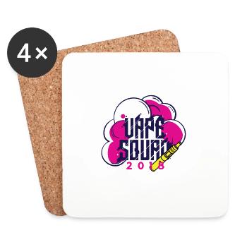 Vape Gang 2018 - Shisha Smoke Geschenk Dampfen - Untersetzer (4er-Set) - Weiß - Vorne