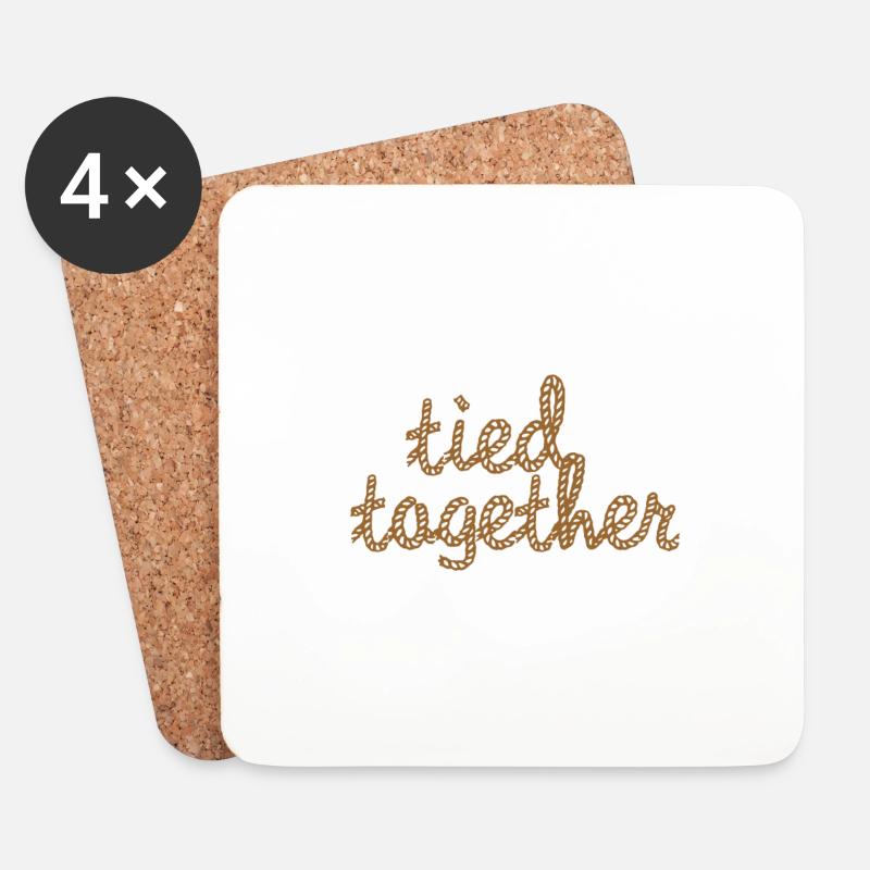 tied together - Untersetzer (4er-Set) - Weiß