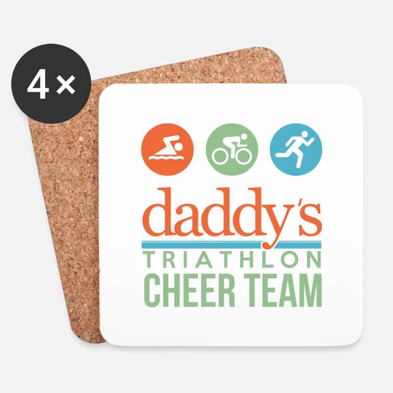 Triathlon Cheer Team - Untersetzer (4er-Set) - Weiß