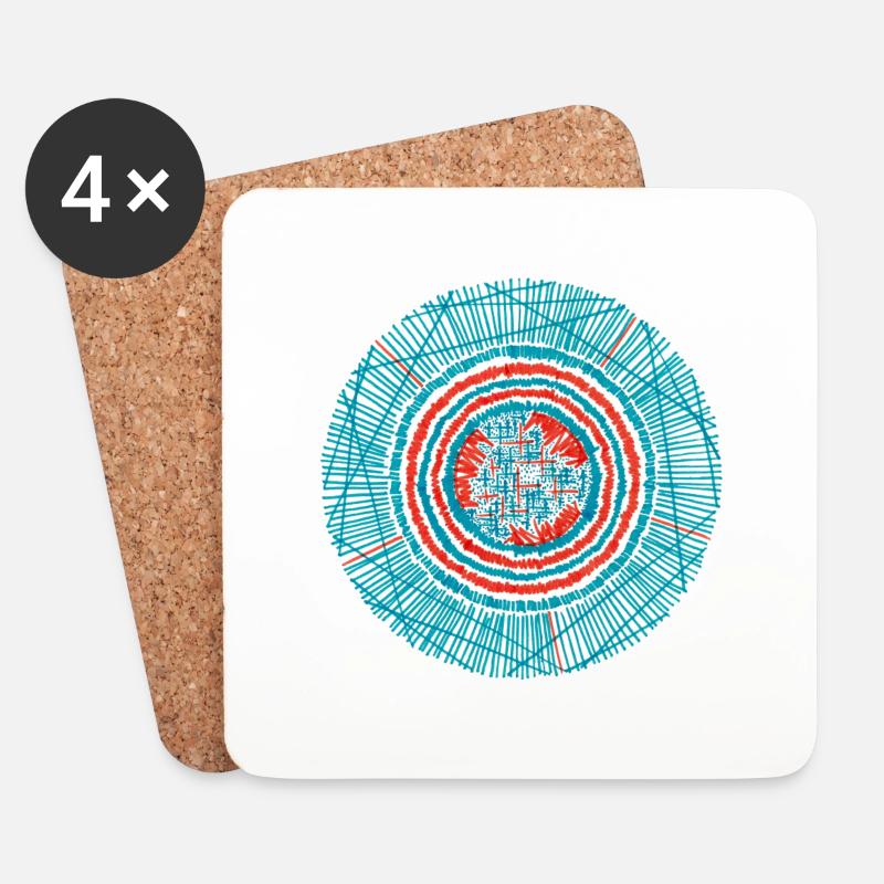 Destination - Coasters (set of 4) - white