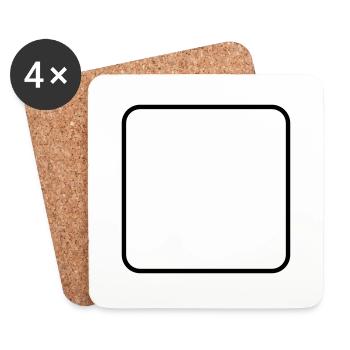 Mathematik Symbol - Quadrat - Untersetzer (4er-Set) - Weiß - Vorne