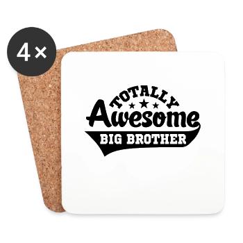 Awesome big brother - Dessous de verre (lot de 4) - blanc - Devant