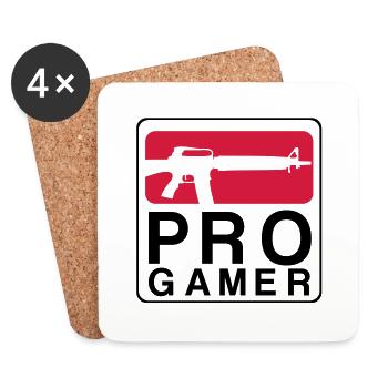PRO GAMER - Coasters (set of 4) - white - Front