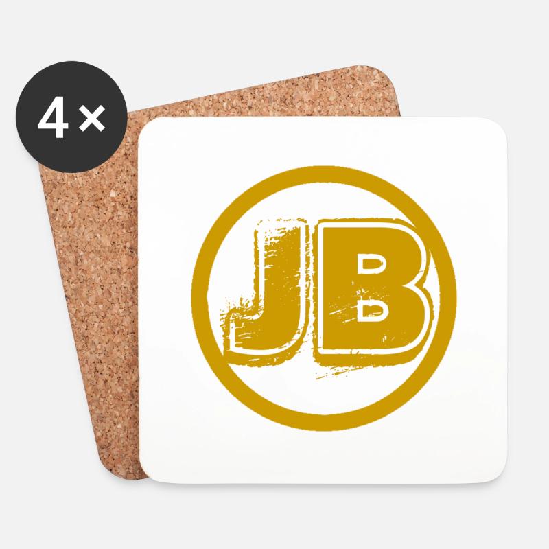 Stuff mit dem JB-Logo - Untersetzer (4er-Set) - Weiß