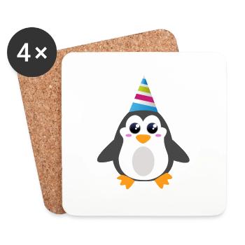 Pinguin - Untersetzer (4er-Set) - Weiß - Vorne