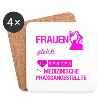 MPA cooler Beruf - Untersetzer (4er-Set) - Weiß - Vorne