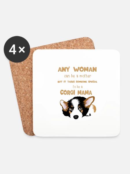 It Takes Someone Special To Be A Corgi Mama - Coasters (set of 4) - white