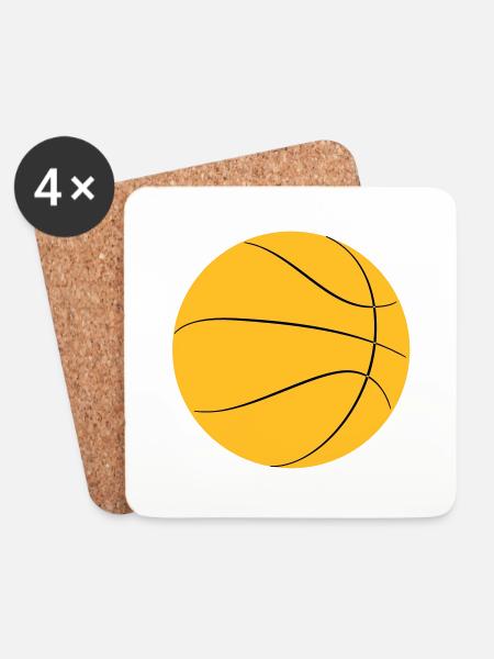 basketball - Untersetzer (4er-Set) - Weiß