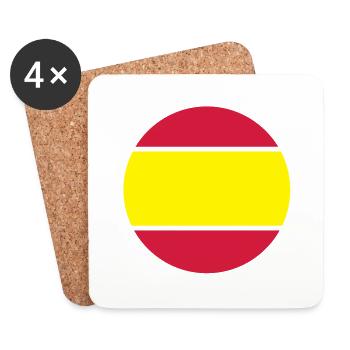 spanien_rund_50 - Untersetzer (4er-Set) - Weiß - Vorne