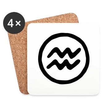 wassermann_a_1c - Coasters (set of 4) - white - Front